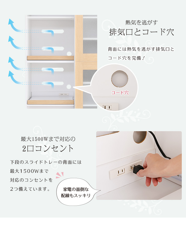 2口コンセント＋熱気を逃す排気口