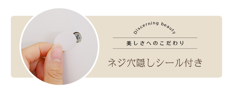 ネジ穴隠しシール付き