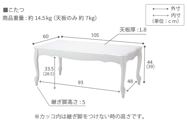 105×60cmサイズ