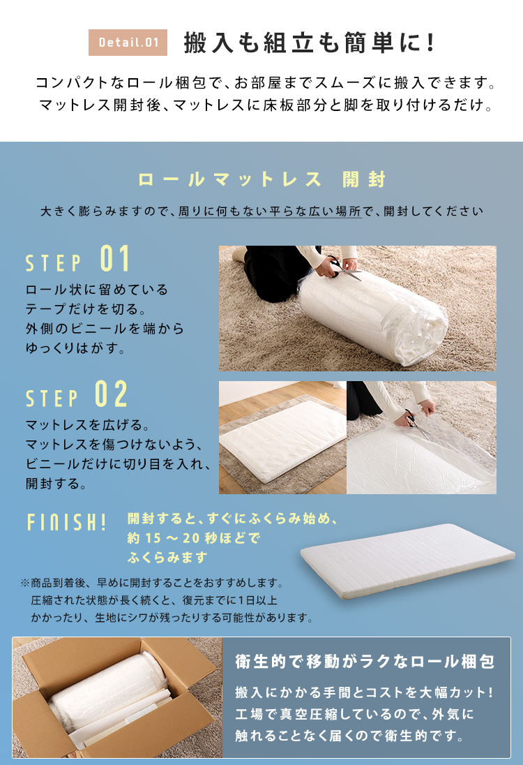 組み立ても搬入も簡単に