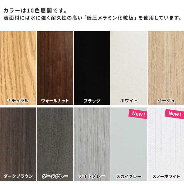 メラニン化粧板を使用