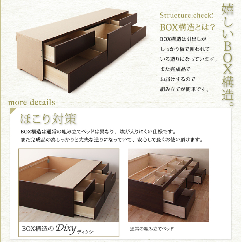 しっかり構造。嬉しいBOX構造