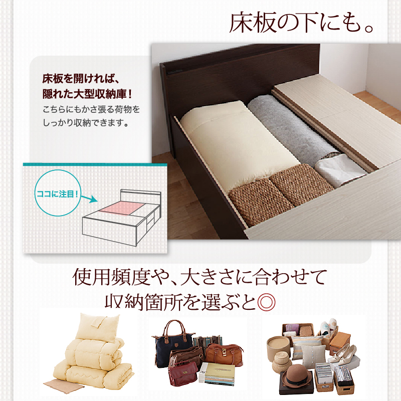 収納箇所を上手に使って、収納力UP