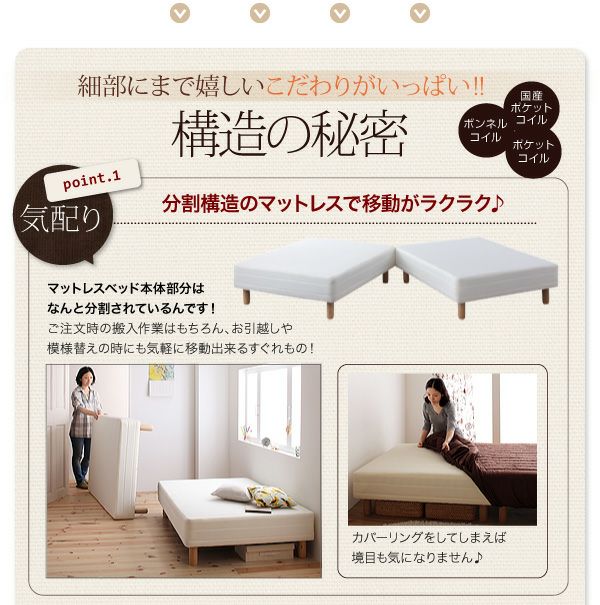コイル マットレス シングル 寝具 布団 ベッド 引っ越し 引越 無印  