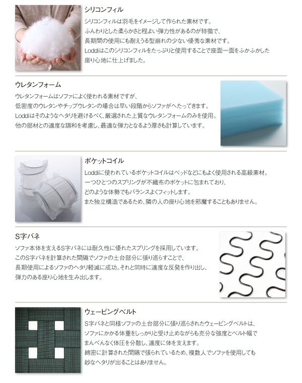 グランドサイズコーナーカウチソファー 【Loddi】ロッディ｜激安 