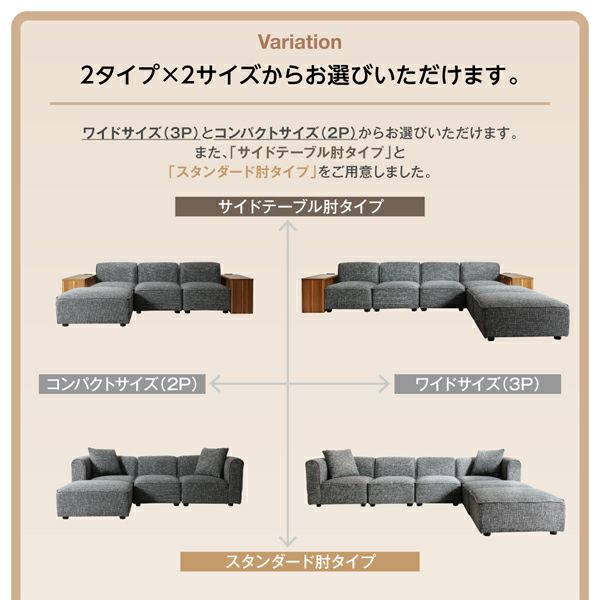 2タイプ×2サイズからお選び頂けます