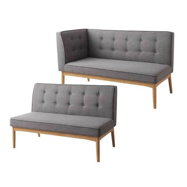 子供の高さに合わせたリビング学習ダイニング 【Genius】ジーニアス　ダイニングソファ2P