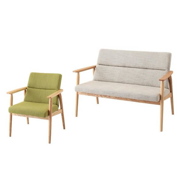 天然木北欧スタイルダイニングソファ 【WOOD LAND】ウッドランド