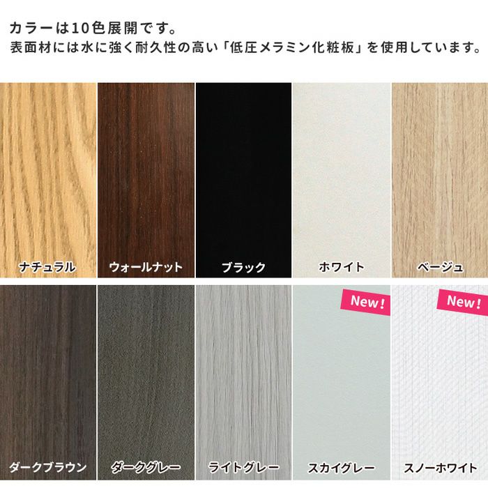 メラニン化粧板を使用