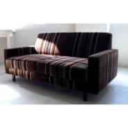 レトロ ストライプ 2人掛けソファ レトロソファー 【Low】ストライプ2P｜激安インテリア家具の通販サイト