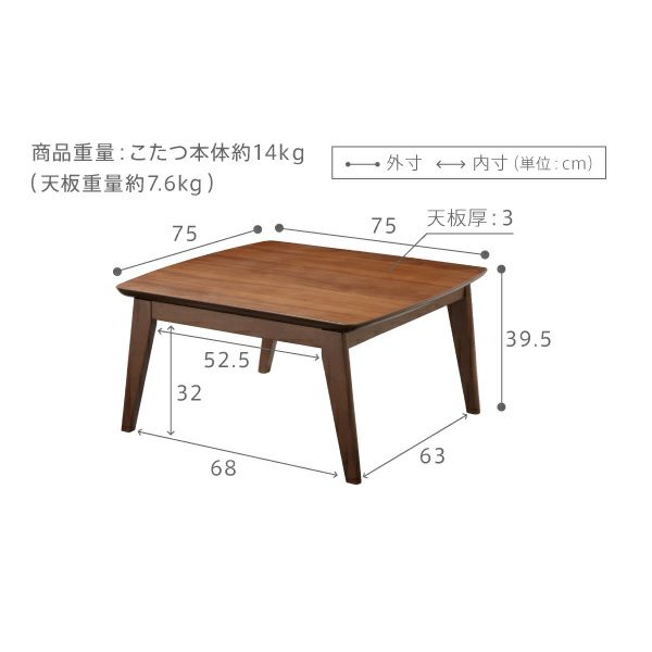 75×75cmサイズ