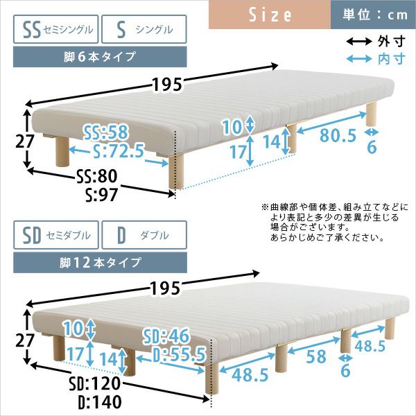 脚付きウレタンロールマットレスベッド 【TERRDAM】テルダ｜激安インテリア家具の通販サイト【ステリア】