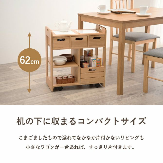机の下に収まるコンパクトサイズ