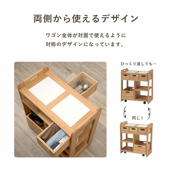 両側から使えるデザイン