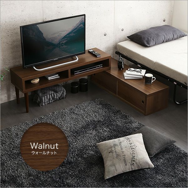 完成品！伸縮式テレビ台 引き戸タイプ 【Freeo】｜激安インテリア家具  