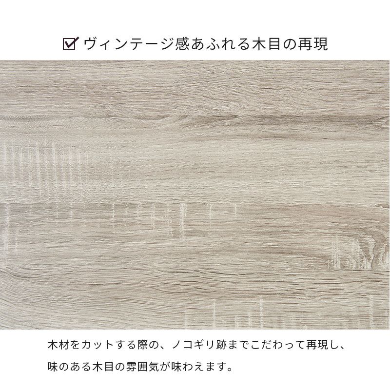 ヴィンテージ感あふれる木目の再現