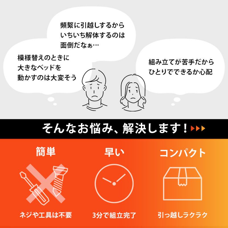 ベッド組立のお悩み、解決します