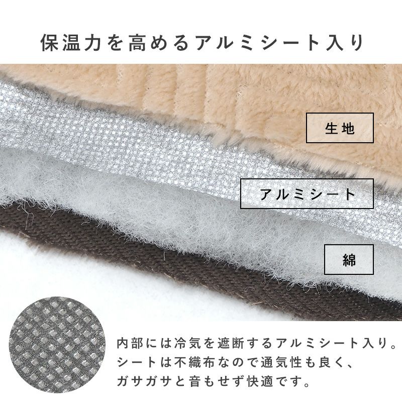 保温力を高めるアルミシート内臓