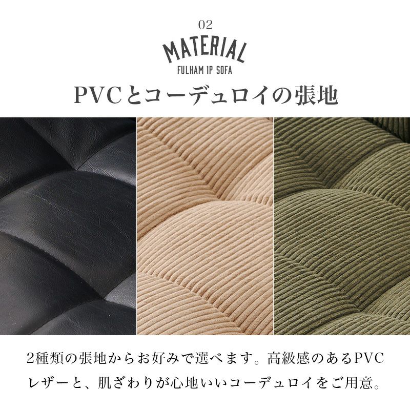 PVCとコーデュロイの張地