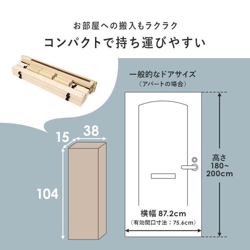 搬入もらくなコンパクトな梱包