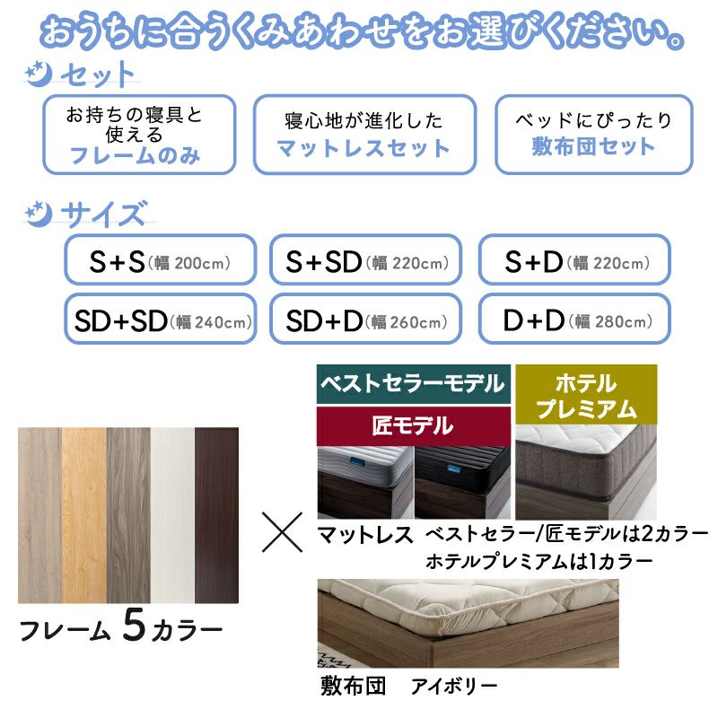 おうちに合う組み合わせをお選び下さい