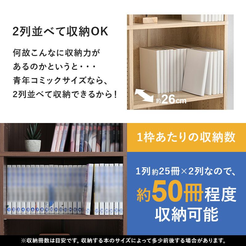 前後2列並べて収納OK