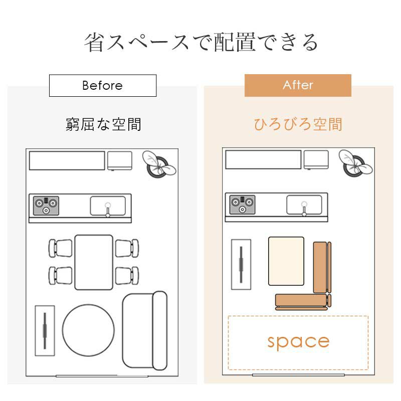 省スペースで配置出来る