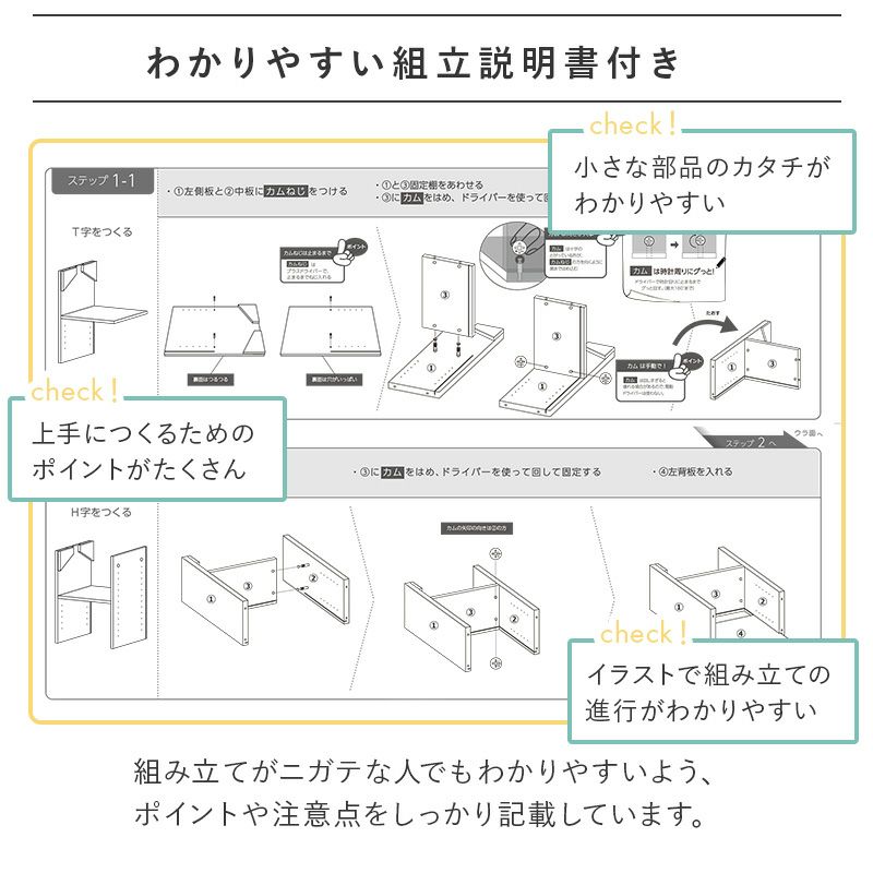 分かりやすい組立説明書