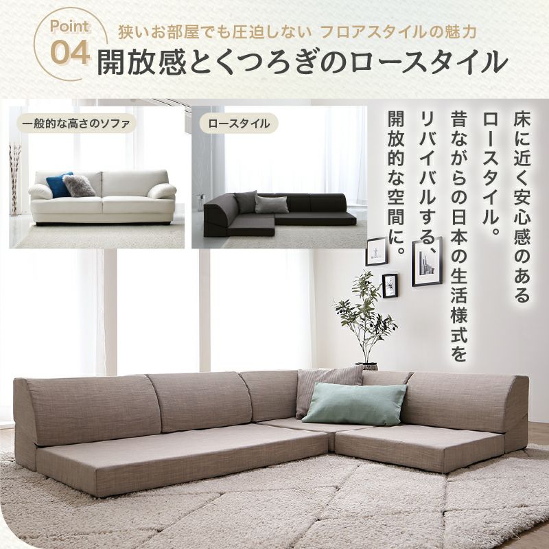 総ウレタン高反発フロアコーナーソファー｜激安インテリア家具の通販