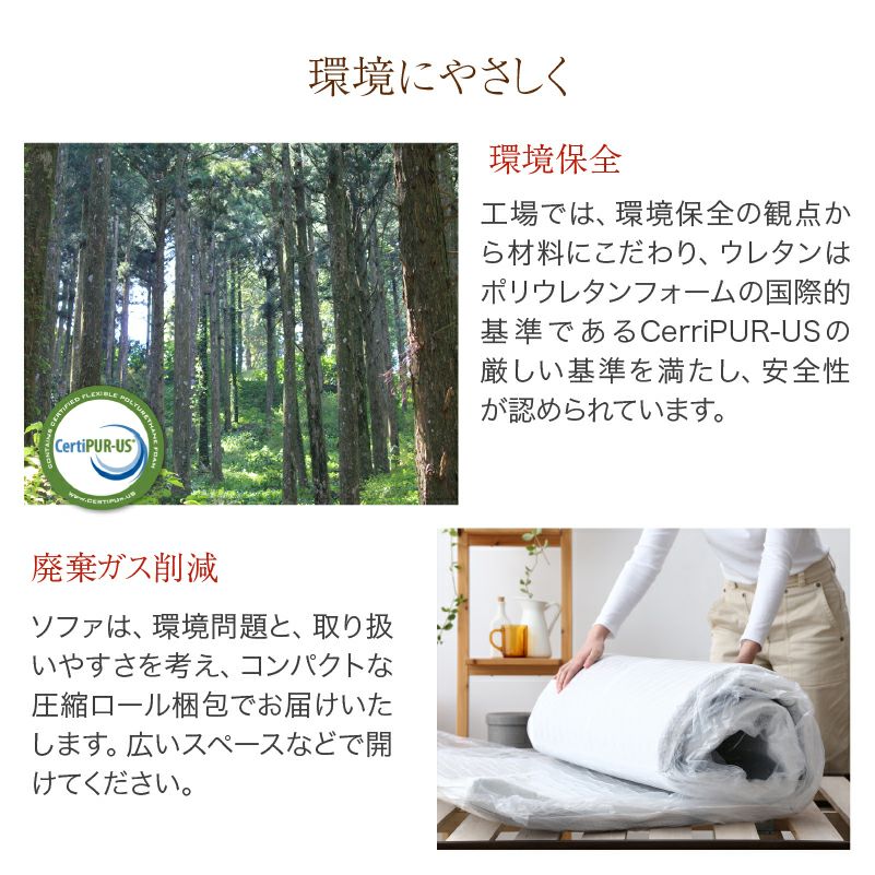 環境保全、廃棄ガス削減で環境にやさしい