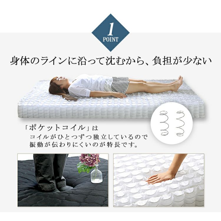 コイルがひとつずつ独立しているので振動が伝わりにくい